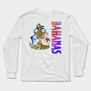 Bahamas Coat of Arms Design Long Sleeve T-Shirt